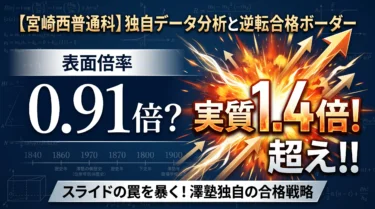 【令和8年6月地区実力テスト分析】宮崎西高校普通科の合格ボーダーラインと秋からの逆転戦略