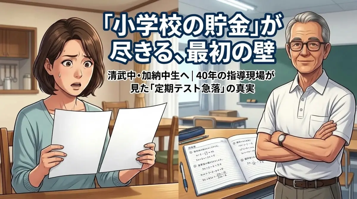 定期テストで点数が落ちた本当の原因と塾長